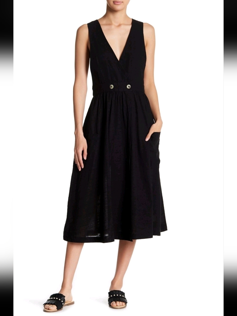 Free People Black Wrap Dress. Size XS.